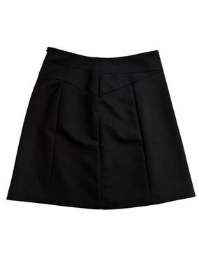 NWT ELLE Black Tie A-Line Mini Skirt Career Separates Black Size 6